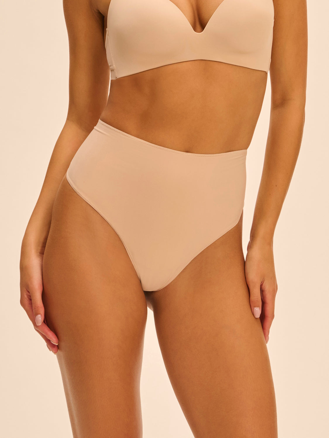 High waist shaper thong - Peau rosée