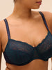 Full cup support bra - Sapphire