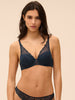 Squared neckline spacer bra - Sapphire