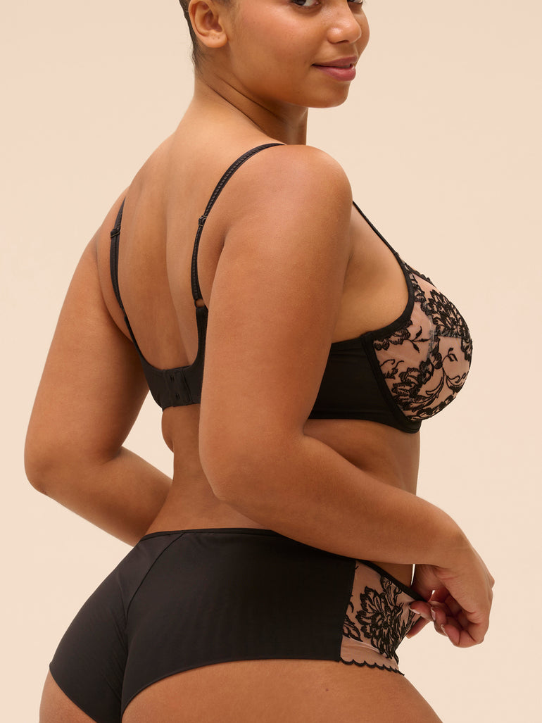 Squared neckline full cup bra - Light Tatoo