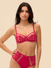 Half cup bra - Cranberry