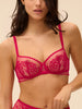 Half cup bra - Cranberry