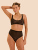 Soft cup triangle bra - Black