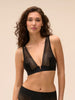 Soft cup triangle bra - Black
