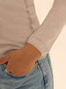 Long Sleeve Top - Mottled beige
