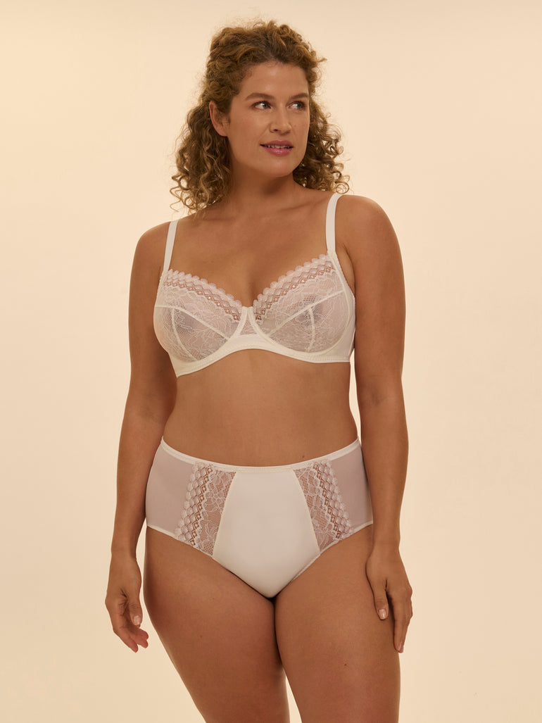 Full cup support bra - Natural