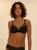Plunging underwired bra - Black
