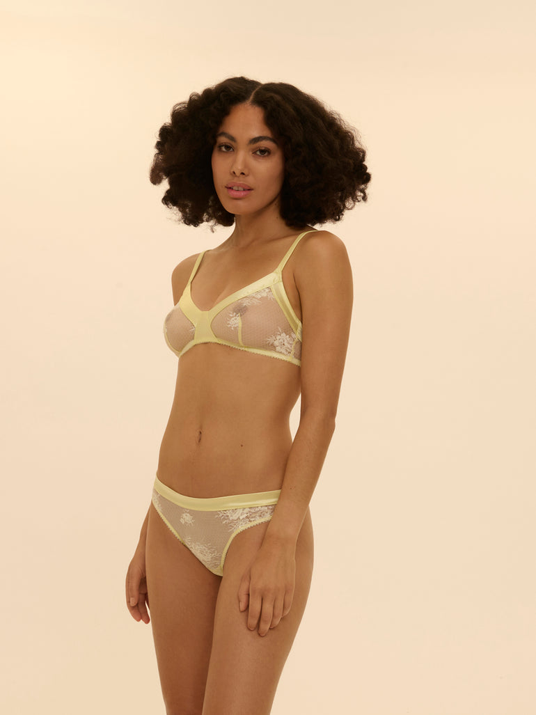 Soft cup triangle bra - Yellow Lemonade