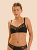 Structured wireless bra - Black