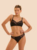 Structured wireless bra - Black