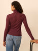 Turtleneck long sleeve top - Autumn red
