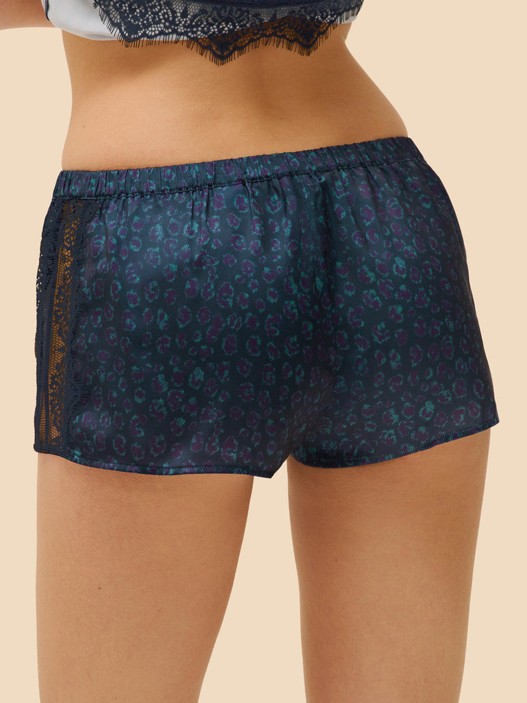 Night short - Feline Blue