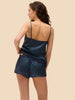 Night short - Feline Blue