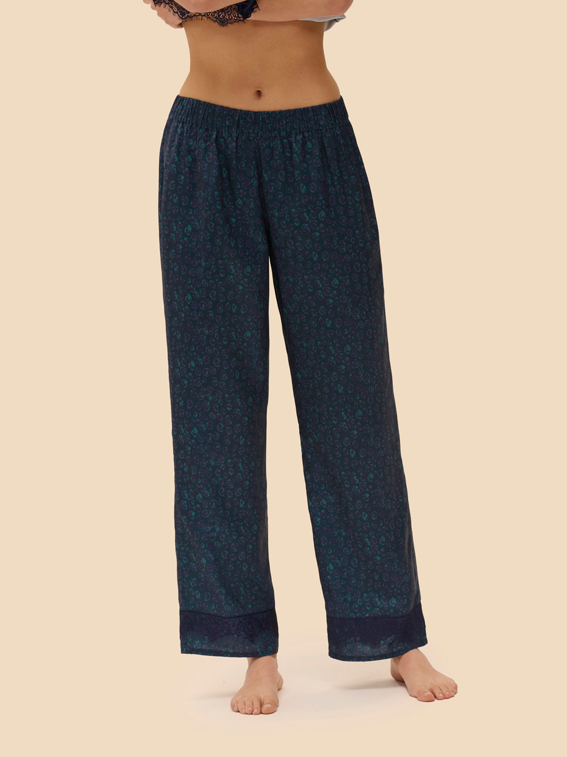 Night pants - Feline Blue