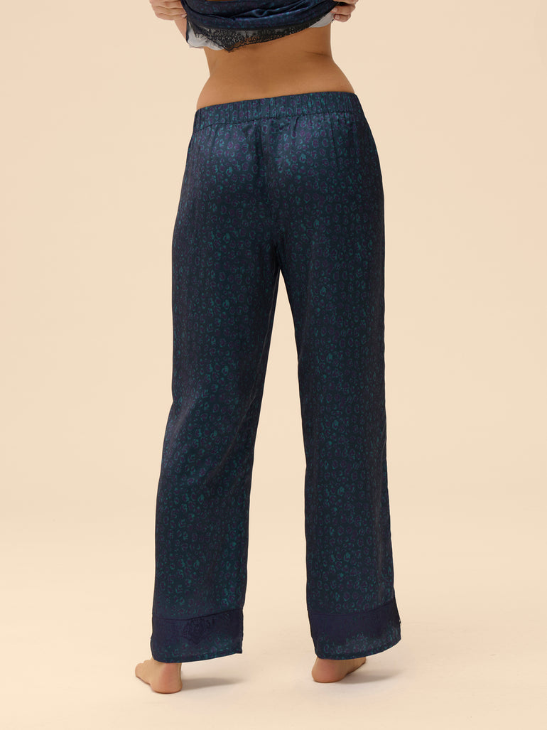 Night pants - Feline Blue