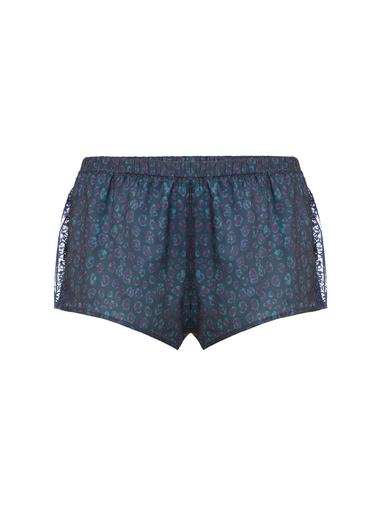 Night short - Feline Blue