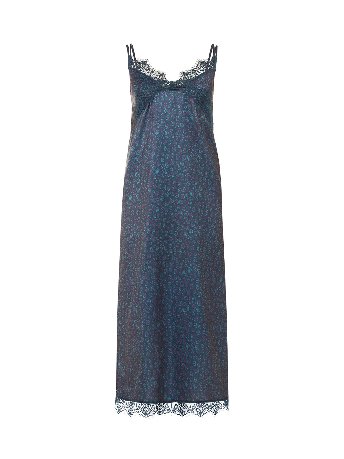 Long Nightdress - Feline Blue