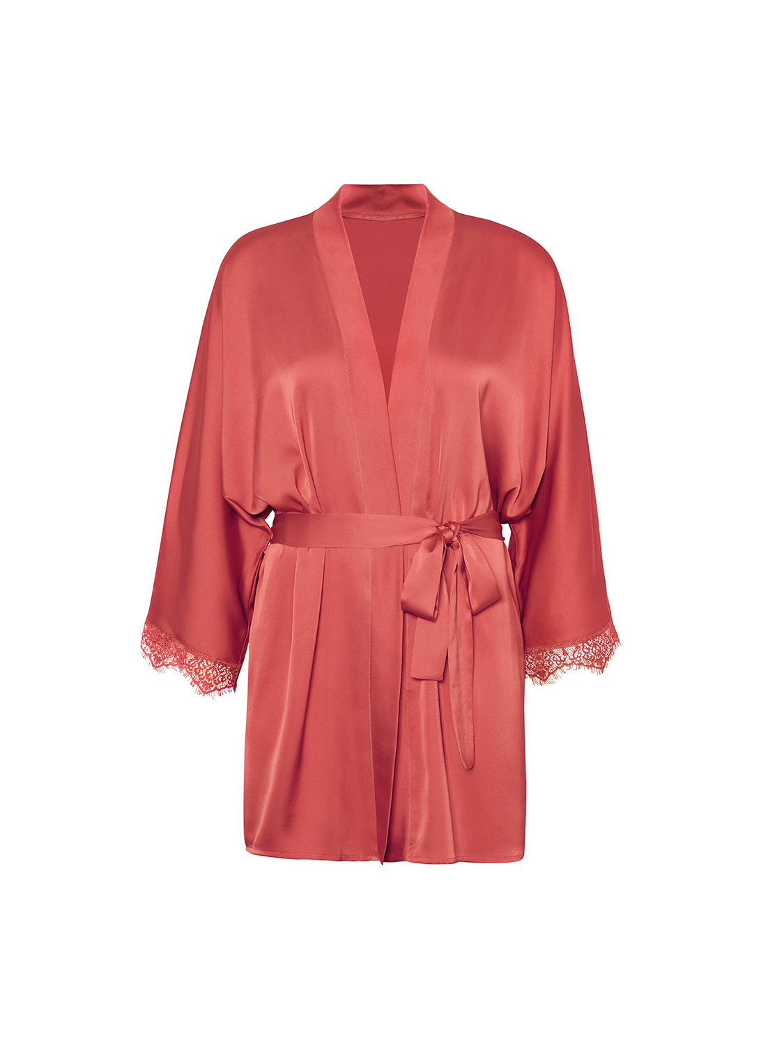 Satin Secrets Kimono - Quartz Pink