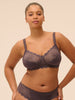 Structured wireless bra - Graphite Grey