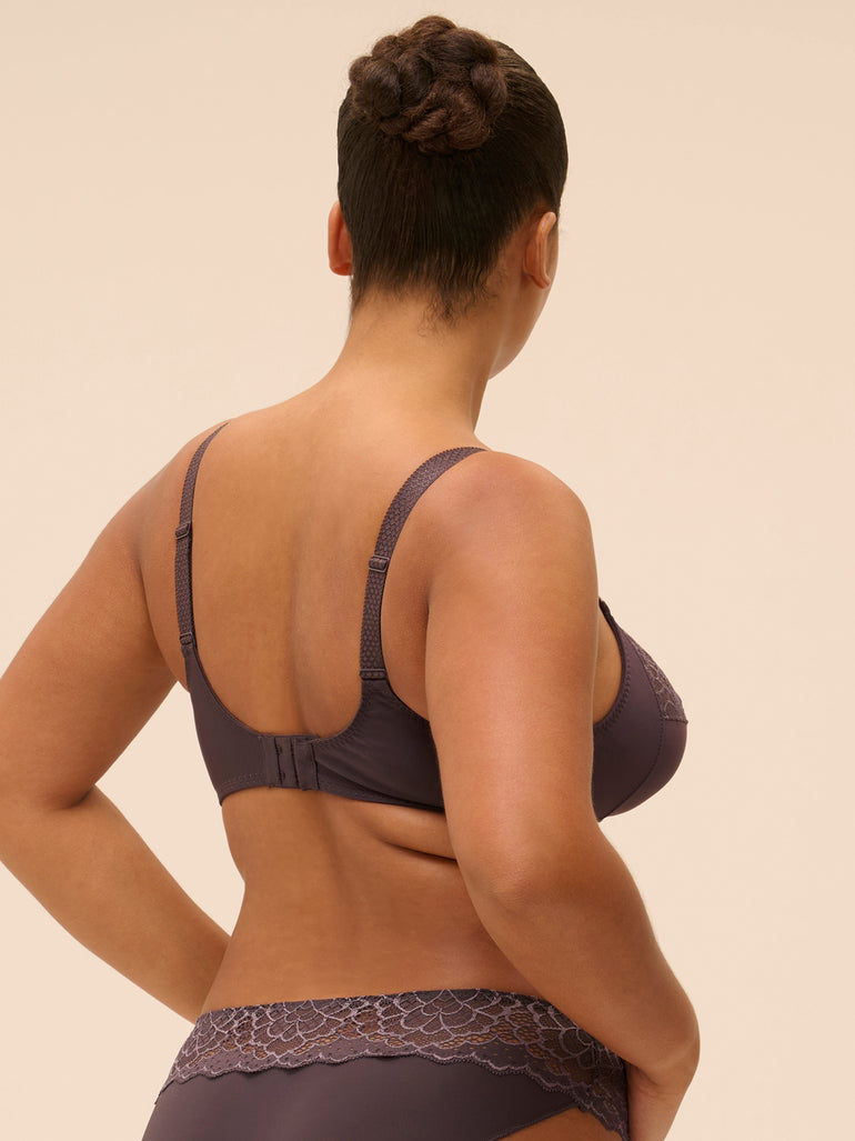 Structured wireless bra - Graphite Grey