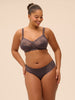 Structured wireless bra - Graphite Grey