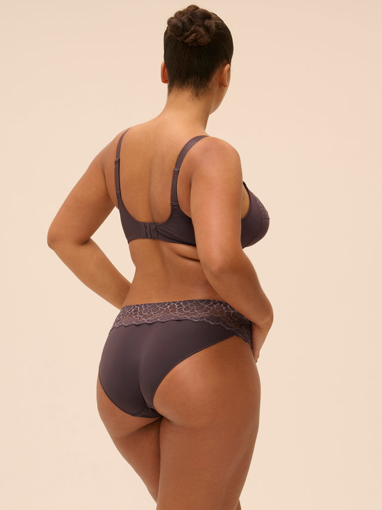 Structured wireless bra - Graphite Grey