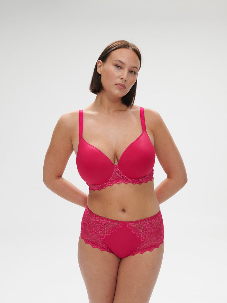Spacer plunge bra - Teaberry Pink