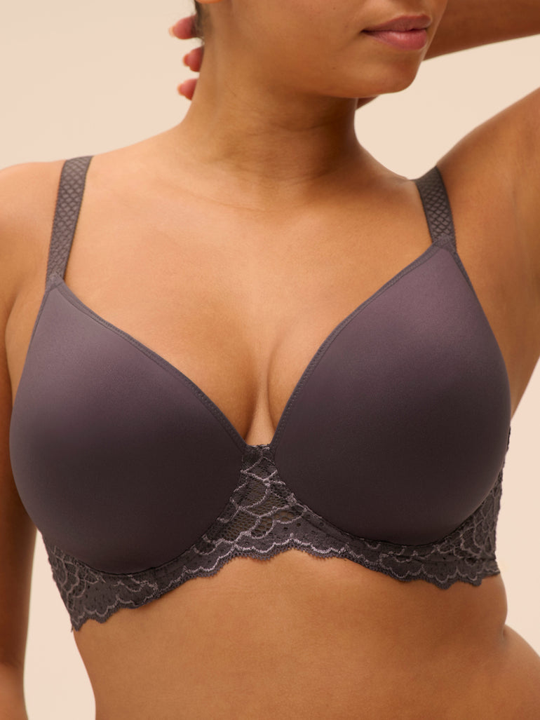 Spacer plunge bra - Graphite Grey