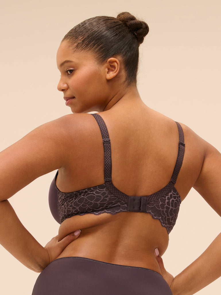 Spacer plunge bra - Graphite Grey