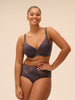 Spacer plunge bra - Graphite Grey