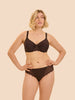 Moulded rigid underwired bra - Cocoa