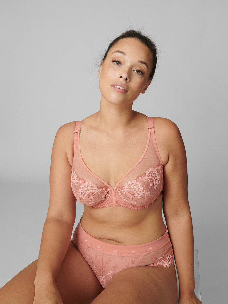 Wish Full Coverage Plunge - Ginger Pink