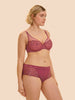 Plunging underwired bra - Rose sandalwood