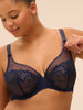 Plunging underwired bra - Sapphire