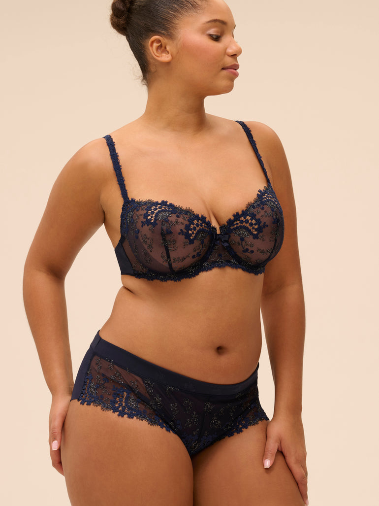 Half cup bra - Sapphire