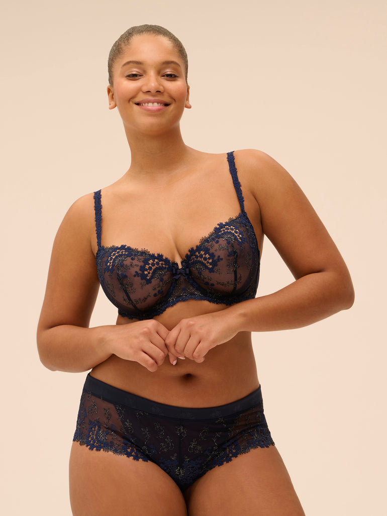Half cup bra - Sapphire