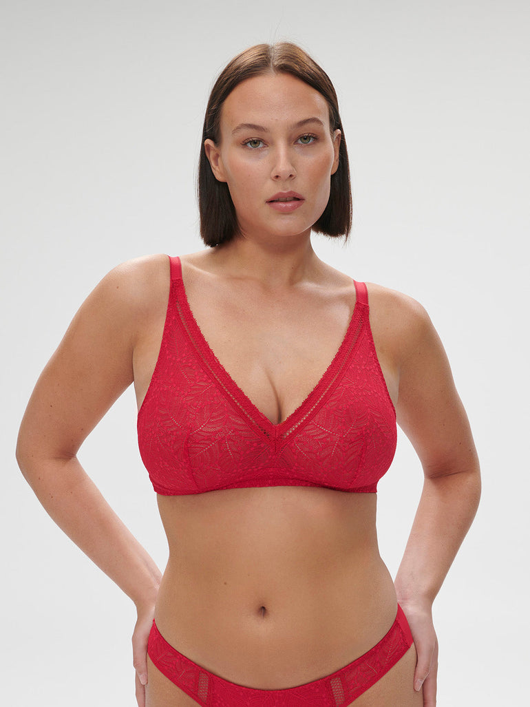 Structured wireless bra - Ruby pink