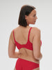 Structured wireless bra - Ruby pink