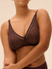 Structured wireless bra - Dark Brown