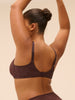Structured wireless bra - Dark Brown