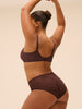 Structured wireless bra - Dark Brown