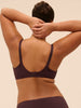 Plunging moulded underwired bra - Dark Brown