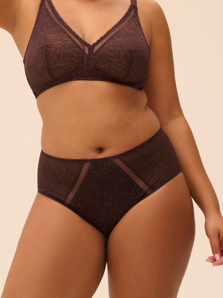 High-waist brief - Dark Brown