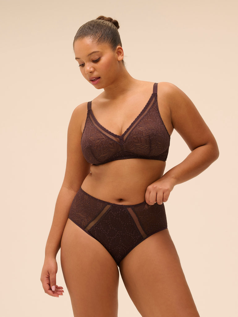 High-waist brief - Dark Brown