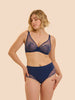 Plunging underwired bra - Rainbow Blue