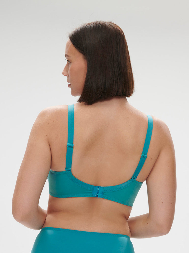 Plunging underwired bra - Atoll Blue