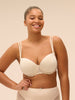 Squared neckline spacer bra - Topaz Beige