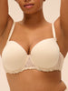 Squared neckline spacer bra - Topaz Beige