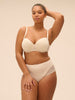 Squared neckline spacer bra - Topaz Beige