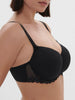 Squared neckline spacer bra - Gem Black